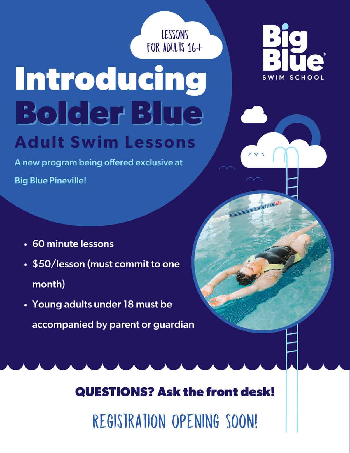Adult Swim Lessons: Bolder Blue's Premier Experience